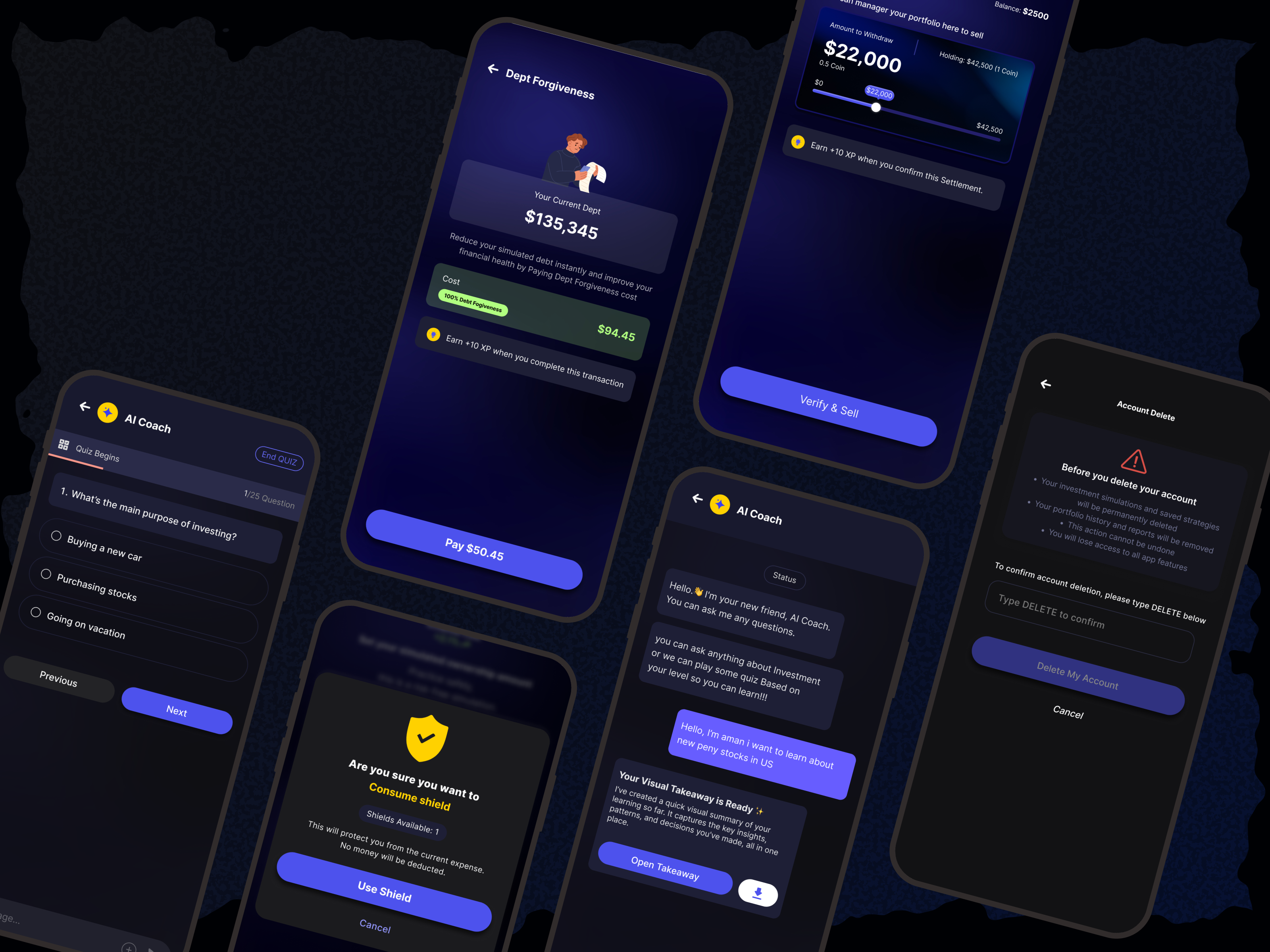 Finance mobile application interface exploration